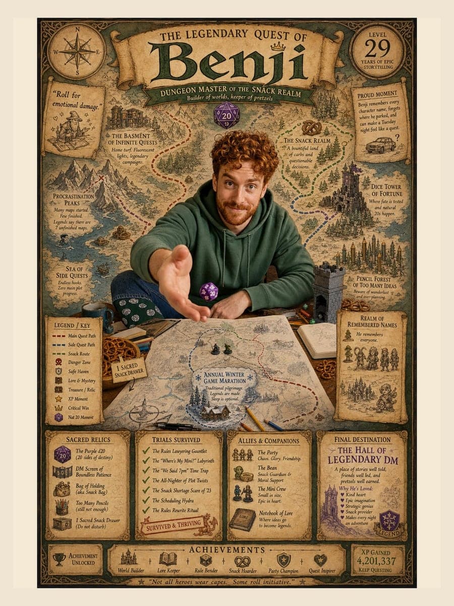 Mythic Quest Map poster for Benji